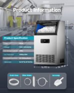Euhomy Lucid M3 Cube Commercial Ice Maker - Image 4